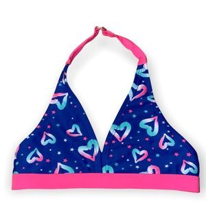 🌺 Star & Heart Print Halter Swim Top